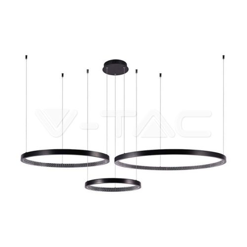 57W LED dizájner függőlámpa, fekete színű, 4000K (V-TAC)