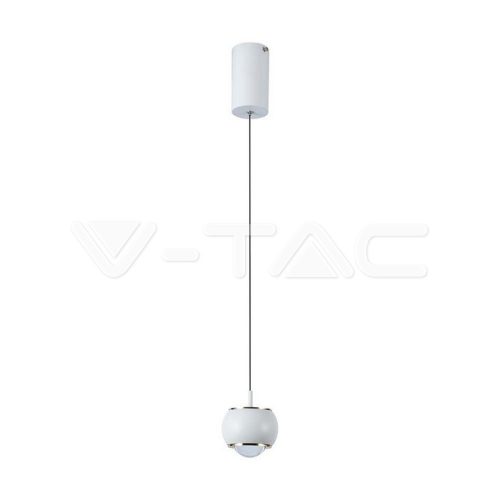 9W LED Dizájn függőlámpa (10*10*100cm) fehér színű 3000K (V-TAC)