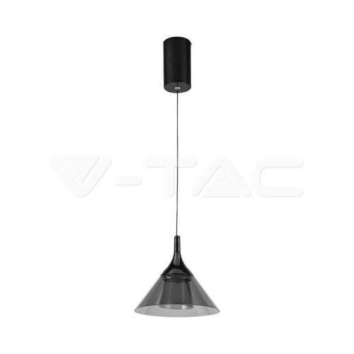 9W LED dizájner függőlámpa, fekete színű, 4000K, 19.5x17.5x100 cm (V-TAC)