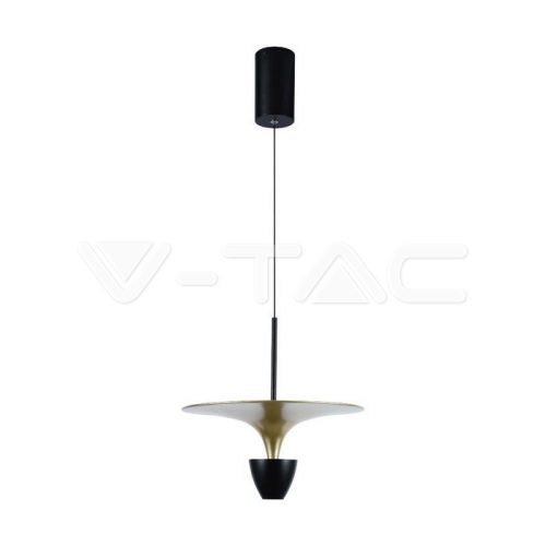 9W LED dizájner függőlámpa, fekete+arany színű, 4000K, 30x320x100 cm (V-TAC)