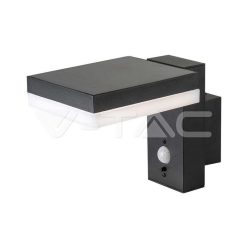   5.5W LED napelemes fali lámpa PIR érzékelővel, négyszög alakú, 3000K, SMD, IP44 (V-TAC)