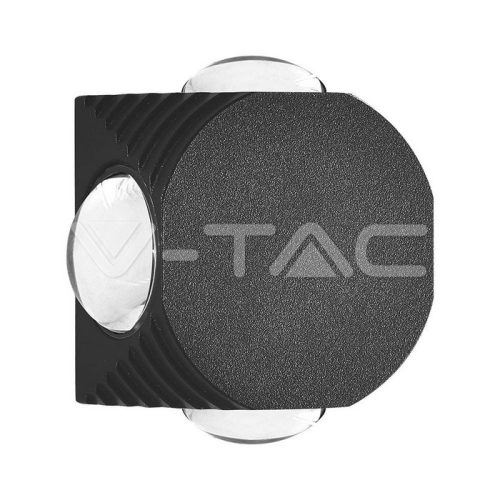 4W LED fali lámpa, fekete színű, 4000K, IP54 (V-TAC)