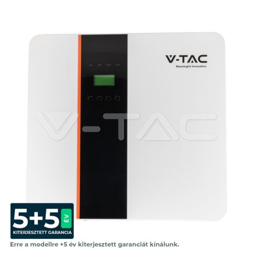 5kW Egyfázisú, hibrid napelem inverter, hálózati be-/ki kapcsolóval IP20 (V-TAC)