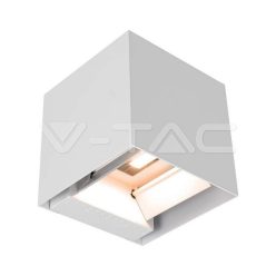   9W COB LED napelemes falilámpa akkumulátorral, 1x2600 mAh, 16 óra üzemidő, fehér színű, 4000K, IP65 (V-TAC)