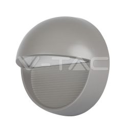   3W LED Lépcsővilágítás kerek alakú, szürke színű, meleg fehér (V-TAC)