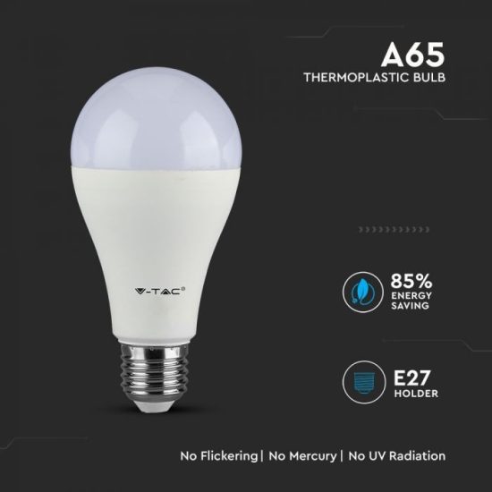 15W LED izzó Samsung chip E27 A65 4000K 5 év garancia - PRO160 V-TAC