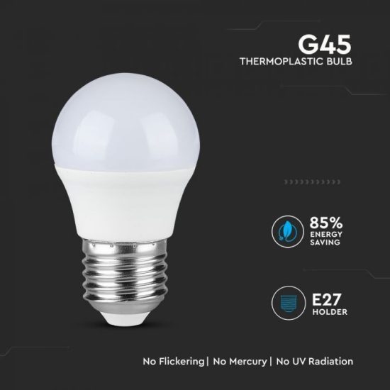 5,5W LED izzó Samsung chip E27 G45 4000K 5 év garancia - PRO175 V-TAC
