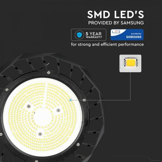 V-TAC LED CSARNOKVILÁGÍTÁS / Samsung chip / fekete / 100W / hideg fehér / VT-9-113 20025