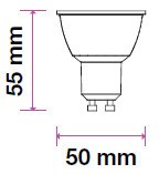 V-TAC LED SPOT / GU10 / 6W / 10° / 3000K - meleg fehér / 500lumen / Samsung chip / VT-249 20026