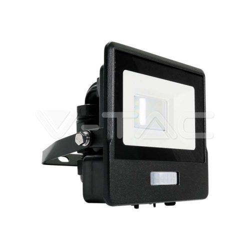 10W LED PIR mozgásérzékelő reflektor SAMSUNG Chip fekete színű 3000K