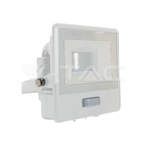 10W LED PIR mozgásérzékelő reflektor SAMSUNG Chip fehér színű 4000K (V-TAC)