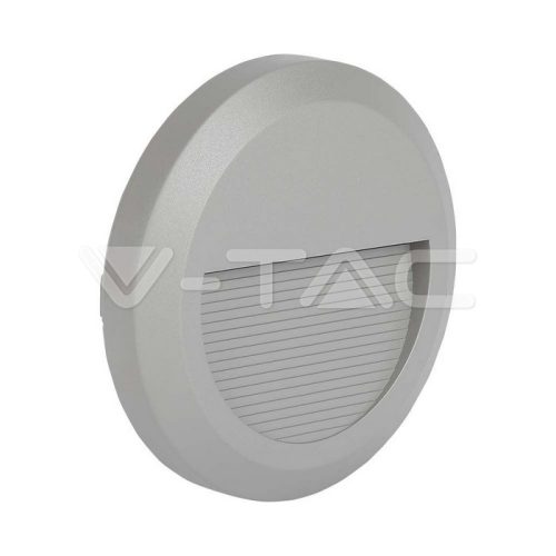 2W LED Lépcsővilágítás, kerek forma, szürke színű 3000K