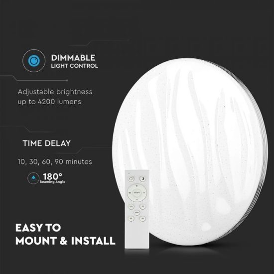 40W dimmelhető LED mennyezeti design lámpa 3 in 1 vezérlővel - 2114601 V-TAC