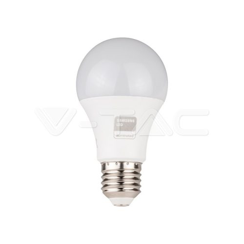 LED izzó 10.5W SAMSUNG chippel, műanyag, E27, A58, 4000K