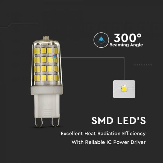 LED spotlámpa 3W G9 230V Samsung chip 3000K - PRO21246 V-TAC