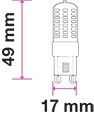 V-TAC LED SPOT / Samsung chip / G9 / 300° / 3W / VT-204 meleg fehér 21246