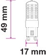 LED spotlámpa 3W G9 230V Samsung chip 4000K - PRO21247 V-TAC