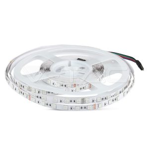   7W LED szalag SMD5050 - 60 LED/m 24V IP20 RGB - 212592 (10 méter) V-TAC