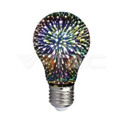 LED izzó 3W E27 Filament 3D A60 3000K