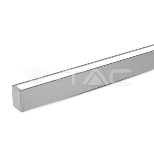 LED Lineáris lámpatest SAMSUNG Chip 40W sodronyos függesztékkel ezüst színű 4000K 1200x50x65mm (V-TAC)