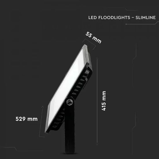 300W LED Reflektor Samsung chip fekete 4000K - 21422 V-TAC