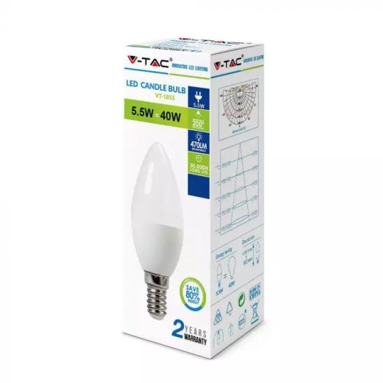 V-TAC LED IZZÓ / E14 / 5,5W / VT-1855 nappali fehér 2142581