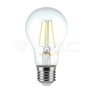   6W Retro LED izzó Filament E27 A60 Meleg fehér - 214272 V-TAC