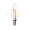 4W Retro LED izzó Filament E14 gyertya Meleg fehér - 214301 V-TAC