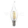 4W Retro LED izzó Filament E14 csavart gyertyaláng Meleg fehér - 214308 V-TAC