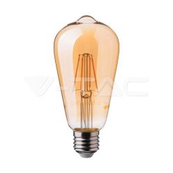 LED izzó  6W Filament E27 ST64 borostyán szín 2200K