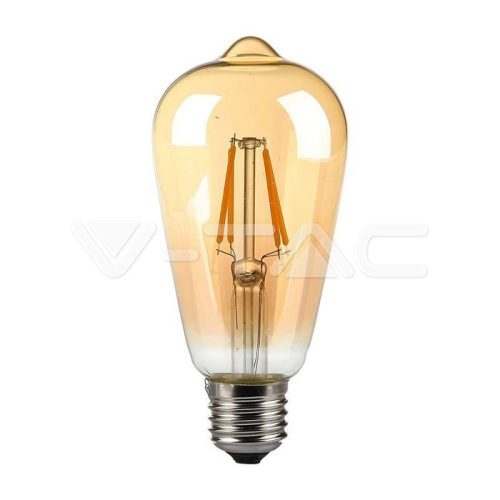 LED izzó  8W Filament E27 ST64 borostyán szín 2200K