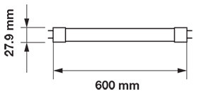 9W LED fénycső T8 60 cm 6500K - 216394 V-TAC