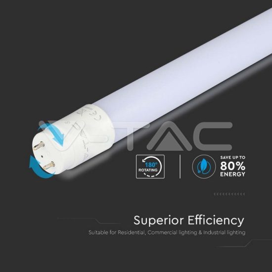 V-TAC LED fénycső / T8 / 60 cm / Samsung chip / 9W / VT-061 / meleg fehér 21650