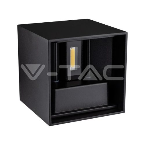 5W LED Fali lámpa Bridglux Chip, fekete színű, négyzet alakú  IP65 4000K