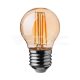 LED izzó 4W izzószálas E27 G45 Borostyán üveg 2200K
