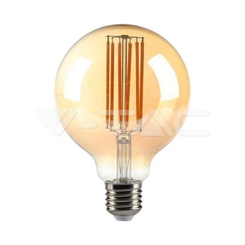 LED izzó  7W Filament E27 G95 borostyán szín 2200K