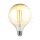 LED izzó  8W Filament E27 G125 borostyán szín, szabályozható fényerő 2200K