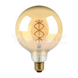 LED izzó  5W Filament E27 G125 borostyán szín 1800K