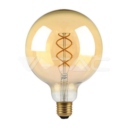 LED izzó  5W Filament E27 G125 borostyán szín 1800K