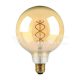LED izzó  5W Filament E27 G125 borostyán szín 1800K