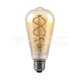 LED izzó 4.8W Filament E27 ST64 Borostyán színű 1800K
