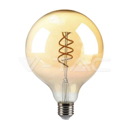 LED izzó  6W Filament E27 G125 borostyán szín 1800K