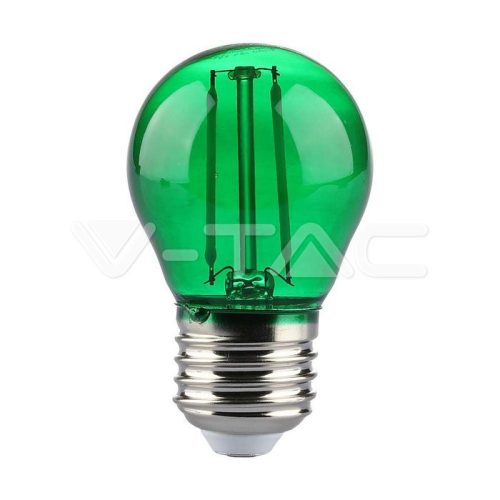 LED  izzó  2W Filament E27 G45 zöld