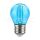 LED izzó  2W Filament E27 G45 kék