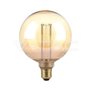   4W Vintage Retro LED izzó borostyán burkolat G125 E27 1800K - 217475 V-TAC