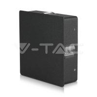   4W LED fekete négyszög fali lámpa 3000K IP65 - 218211 V-TAC