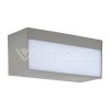 12W LED fali / ajtó lámpa szürke 3000K IP65 - 218242 V-TAC