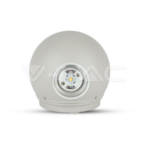 4W LED Fali lámpa, szürke színű, kerek forma IP65 3000K