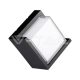 12W LED fali lámpa, négyszög forma, fekete színű 3000K, IP65