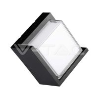12W LED fali lámpa négyszög fekete 4000K - 218540 V-TAC